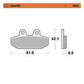 Moto-Master, RoadPro rear brake pads. Sintered Brake Pads Moto Master