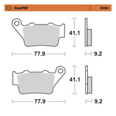 Moto-Master, RoadPro brake pads. Rear. Sintered Brake Pads Moto Master