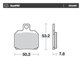 Moto-Master RoadPro rear brake pads. Ceramic Brake Pads Moto Master