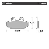 Moto-Master, RoadPro rear brake pads. Ceramic Brake Pads Moto Master