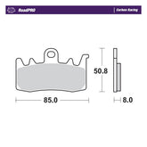 Moto-Master RoadPro front brake pads racing series. Carbon Brake Pads Moto Master