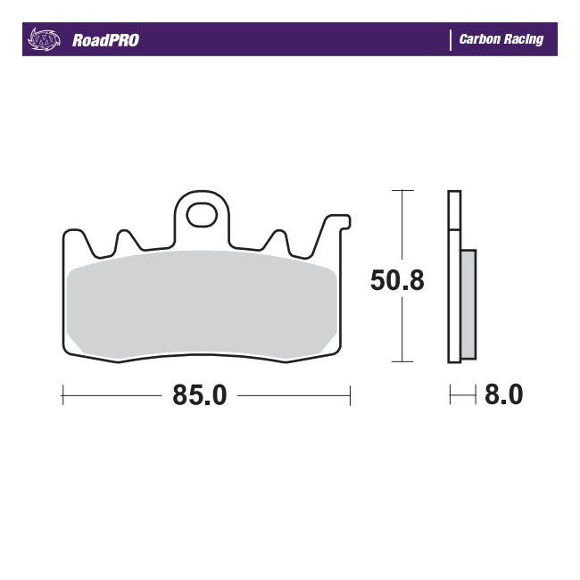 Moto-Master RoadPro front brake pads racing series. Carbon Brake Pads Moto Master