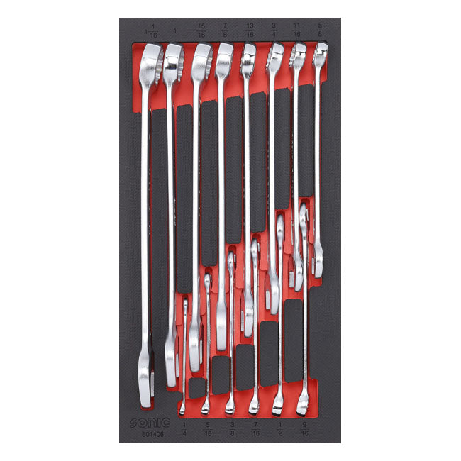 Sonic, Open/Box End Wrenches. 14 Piece. Us/Sae Sizes Wrench Sets Usa Sizes Sonic