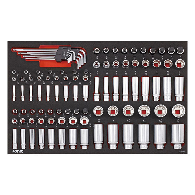 Sonic, Socket & Bit Socket Set 100 Piece. Us/Sae Sizes Sonic