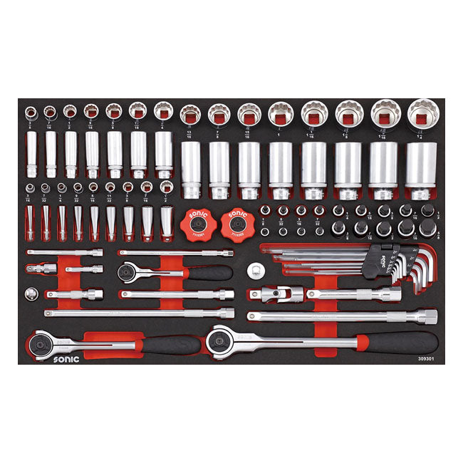 Sonic, Socket & Bit Socket Set 93 Piece. Us/Sae Sizes Sonic