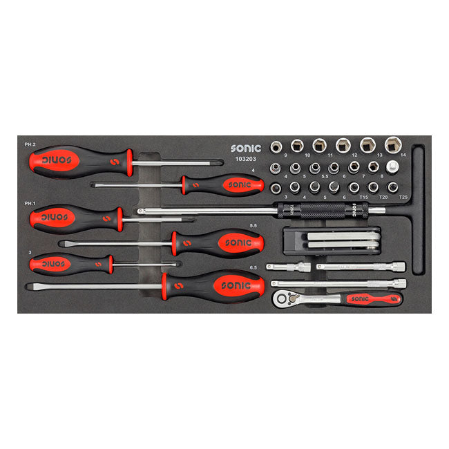 Sonic, Top Toolbox Metric Motorcycle. 89 Piece Sonic