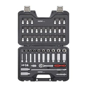 Sonic, Combination Socket Set 3/8'''', 53 Piece. Us/Sae Sizes Tools Socket Set Sonic