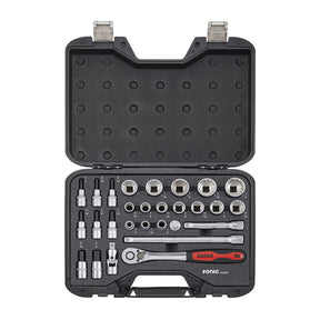 Sonic, Combination Socket Set 1/2'''', 28 Piece. Us/Sae Sizes Tools Socket Set Sonic