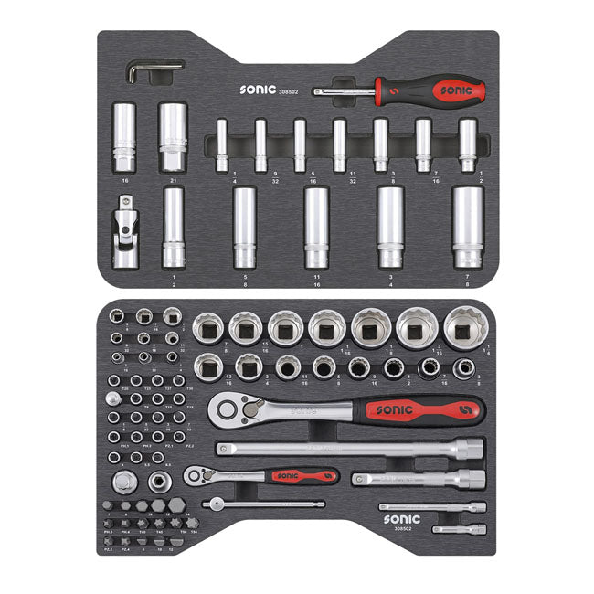 Sonic, Combination Socket/Bit Set 85 Piece. Us/Sae Tools Socket Set Sonic