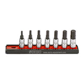 Sonic, Bit Socket Rail 1/4", 7 Piece. Us/Sae Tools Socket Set Sonic