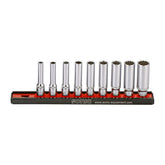 Sonic, Deep Socket Rail Set 1/4", 9 Piece. Us/Sae Tools Socket Set Sonic