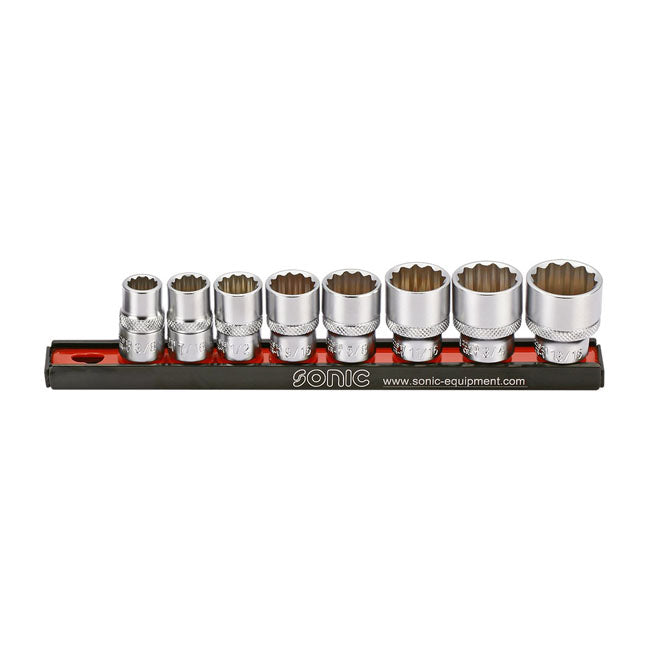 Sonic, Socket Rail Set 3/8". 8 Piece. Us/Sae Tools Socket Set Sonic