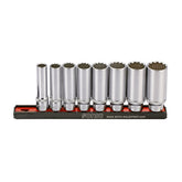 Sonic, Deep Socket Rail Set 3/8". 8 Piece. Us/Sae Tools Socket Set Sonic