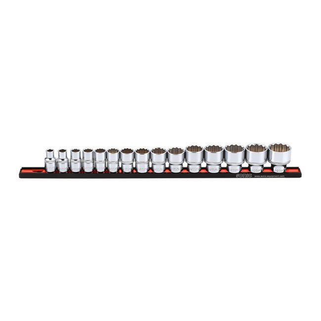 Sonic, Socket Set 1/2" On Rail. 15 Piece. Us/Sae Tools Socket Set Sonic
