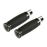 PM, Contour rubber wrapped foot pegs. Black Footpegs Performance Machine