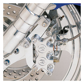 PM, Caliper bracket, 11.5" front left. Polished Brake Caliper Brackets Performance Machine
