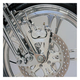 PM, Right front 4-p caliper bracket, 11.5". Polished Brake Caliper Brackets Performance Machine