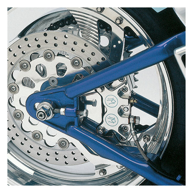 PM, Rear caliper bracket, 11.5". Polished Brake Caliper Brackets Performance Machine