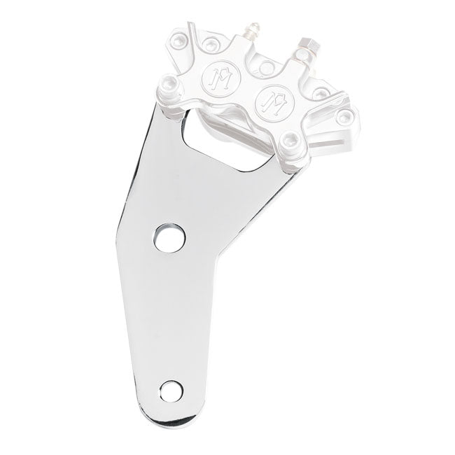 PM, Rear 4-p caliper bracket, 10". Chrome Brake Caliper Brackets Performance Machine