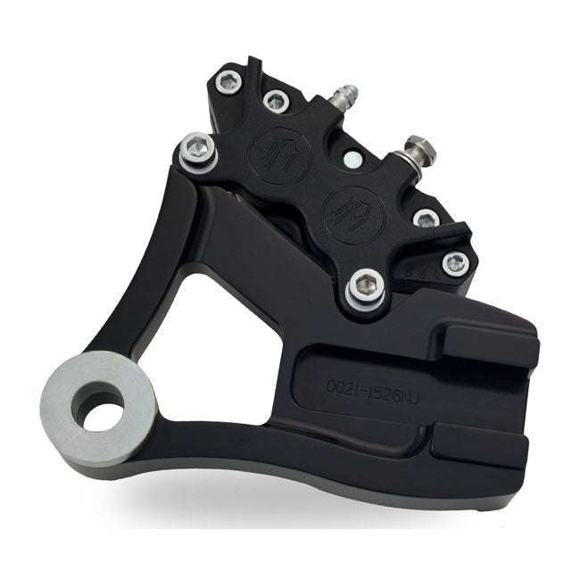 PM, Rear 4-p caliper bracket, 11.5". Black Brake Caliper Brackets Performance Machine