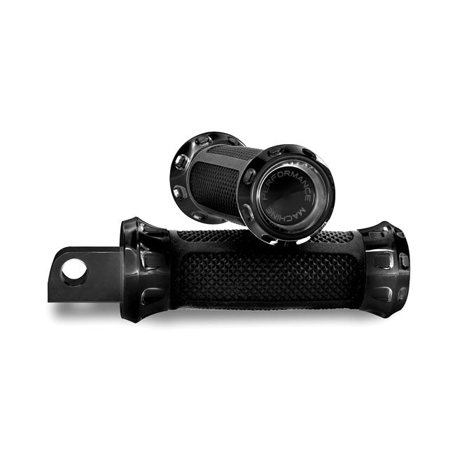 Performance Machine (Pm) Footpeg Over Drive Blk Footpegs Performance Machine