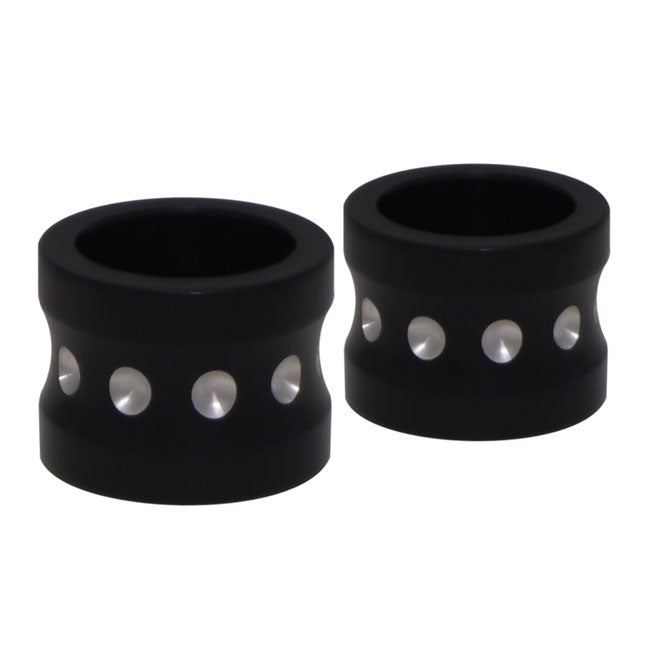 Covingtons, aluminum front axle spacer set. Black Axle Spacers Covingtons