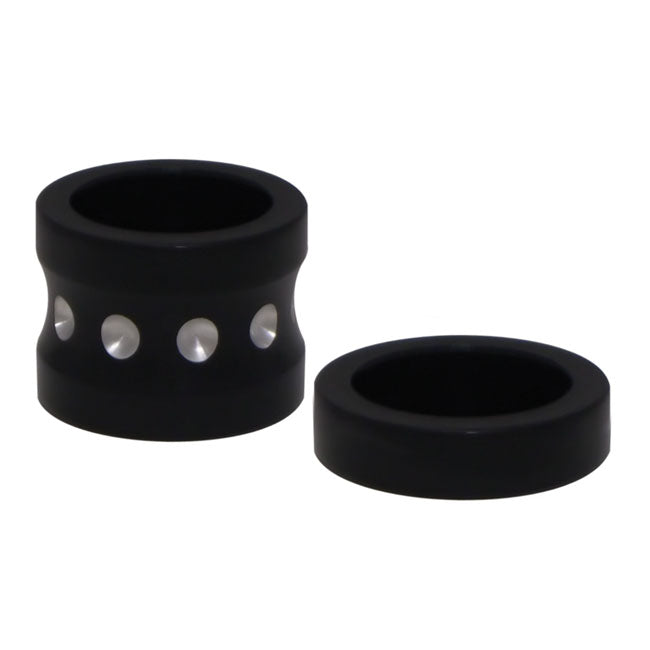 Covingtons, aluminum front axle spacer set. Black Axle Spacers Covingtons