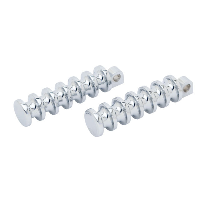 Covingtons, Finned foot pegs. Chrome Footpegs Covingtons