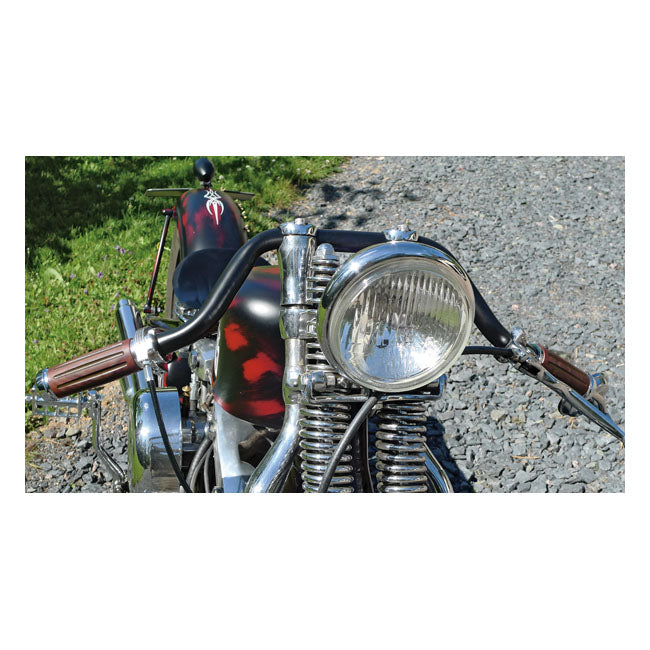 Riverside, Bakeliter Retro Handlebar Grip Set. Chrome Grips Riverside Custom