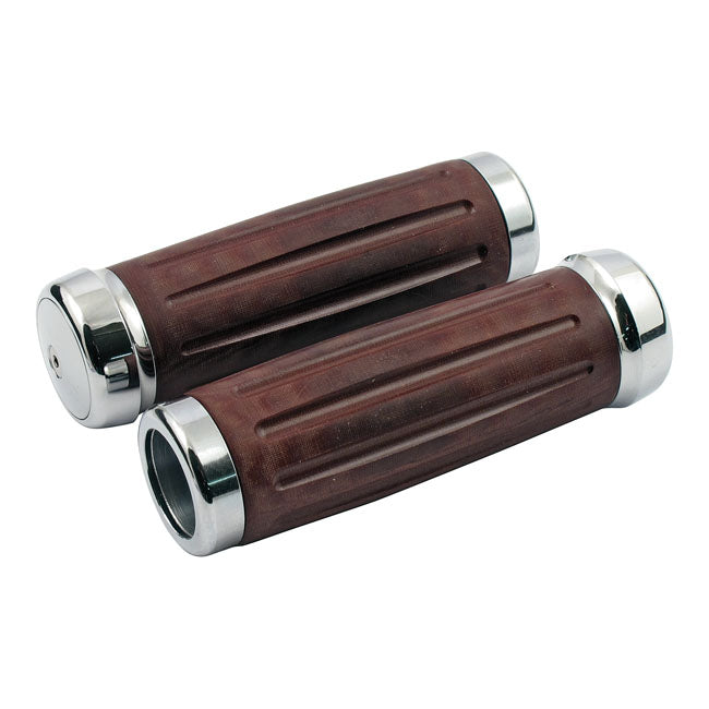 Riverside, Bakeliter Retro Handlebar Grip Set. Int. Throttle Grips Riverside Custom