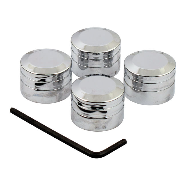 Riverside Custom, Head Bolt Cover Kit. Chrome Aluminum Head Bolt Covers Riverside Custom