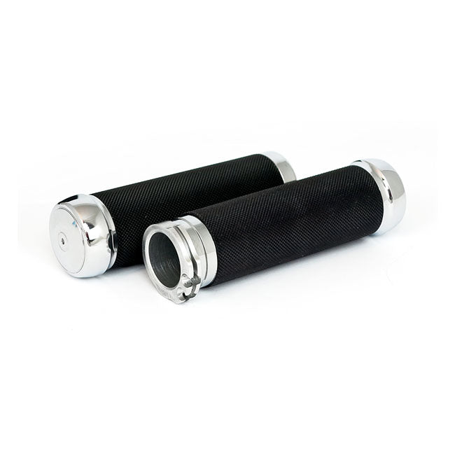 Riverside, Knurled Billet Aluminum Grips. Black Grips Riverside Custom