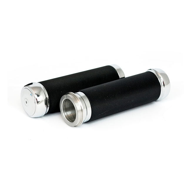 Riverside, Knurled Billet Aluminum Grips. Black Grips Riverside Custom