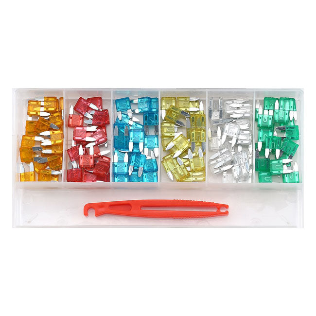 Sonic, Mini Fuses Assortment Box, With Puller. 121 Piece Fuses And Fuse Holders Sonic