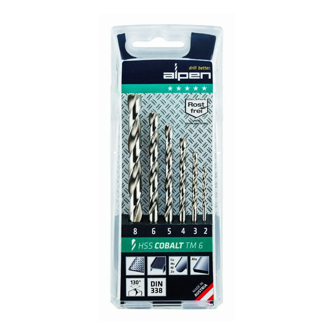 Alpen, Hss Cobalt Drill Size 6 Pieces Drills Alpen