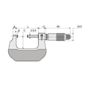 Mib, Outside Micrometer, Din 863. 0 25mm Workshop Misc Mib