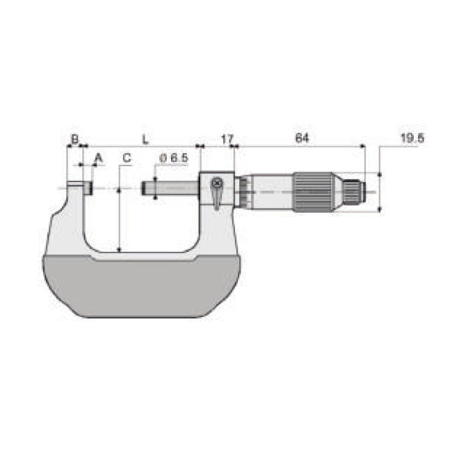Mib, Outside Micrometer, Din 863. 0 25mm Workshop Misc Mib