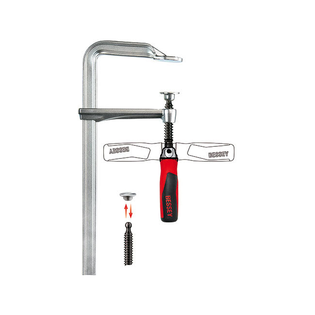 Bessey, Steel Gz Screw Clamps With 90deg Foldable Handle Workshop Misc Bessey