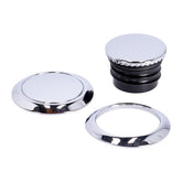 Pop Up Gas Cap, Left & Right Set. Chrome Gas Cap Mcs