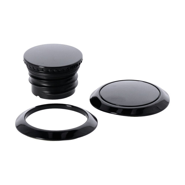 Pop Up Gas Cap, Left & Right Set. Black Gas Cap Mcs