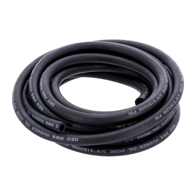 Mcs, Black Neoprene Oil Line Hose, 9.5mm (3/8") Fuel Line Mcs