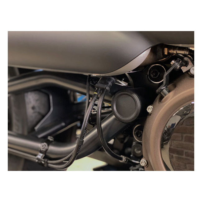 Killer Custom, Sportster S Swingarm Axle Cover Set. Black Swingarms Pivot Shafts Killer Custom