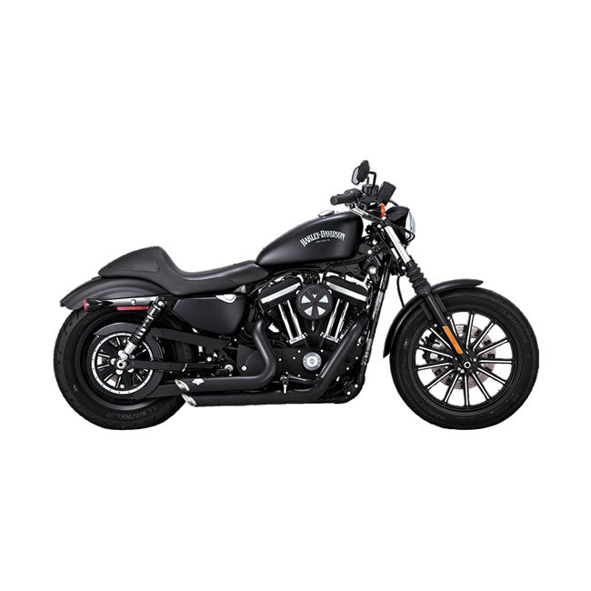 Vance & Hines Shortshots Staggered Exhaust, Black - 14-22 Sportster Full Exhaust System Vance & Hines