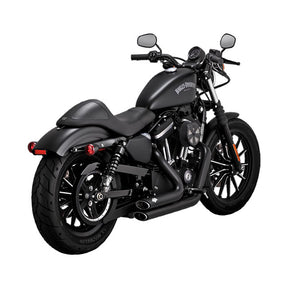 Vance & Hines Shortshots Staggered Exhaust, Black - 14-22 Sportster Full Exhaust System Vance & Hines