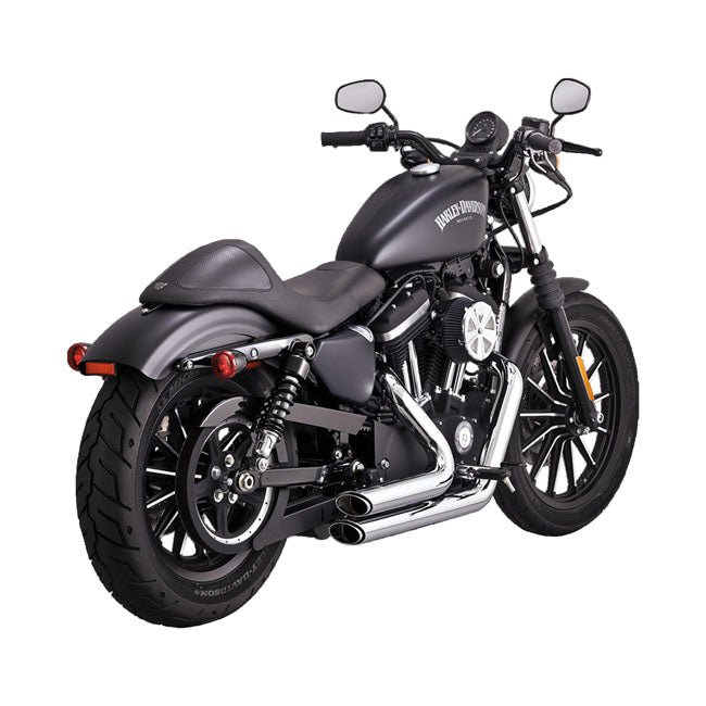 Vance & Hines Shortshots Staggered Exhaust, Chrome - 14-22 Sportster Full Exhaust System Vance & Hines