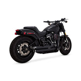 Vance & Hines Big Shots Staggered Exhaust, Black - 18+ Softail (Street Bob/Heritage) Full Exhaust System Vance & Hines
