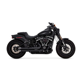Vance & Hines Big Shots Staggered Exhaust, Black - 18+ Softail (Street Bob/Heritage) Full Exhaust System Vance & Hines