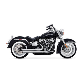 Vance & Hines Big Shots Staggered Exhaust, chrome - 18+ Softail (Street Bob/Heritage) Full Exhaust System Vance & Hines