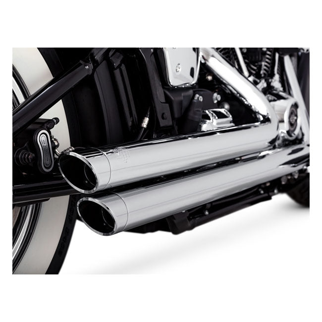 Vance & Hines Big Shots Staggered Exhaust, chrome - 18+ Softail (Street Bob/Heritage) Full Exhaust System Vance & Hines