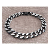 Amigaz Cuban Flat File Stainless Steel Bracelet Biker Jewelry Amigaz